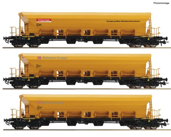 Roco 6600458 – 3-tlg. Set: Selbstentladewagen, DB Bahnbau