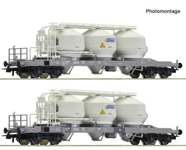Roco 6600474 – 2-tlg. Set: Staubsilowagen, Pultrans
