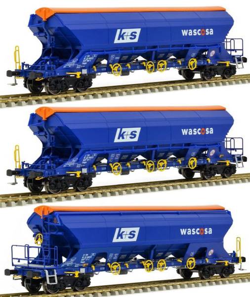 Sudexpress S659001 - 3er Set Schüttgutwagen Tanpps der Wascosa