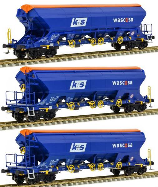 Sudexpress S659002 - 3er Set Schüttgutwagen Tanpps der Wascosa
