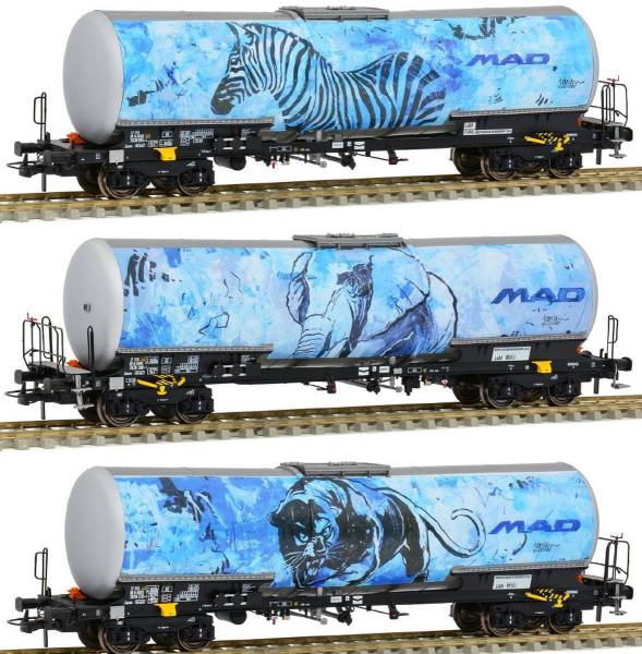 Sudexpress T783902 - 3er Set Kesselwagen Zacns der BSAS