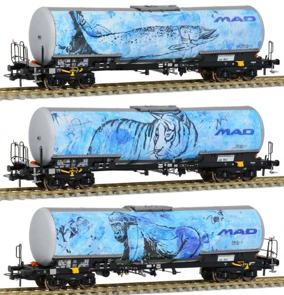 Sudexpress T783903 - 3er Set Kesselwagen Zacns der BSAS