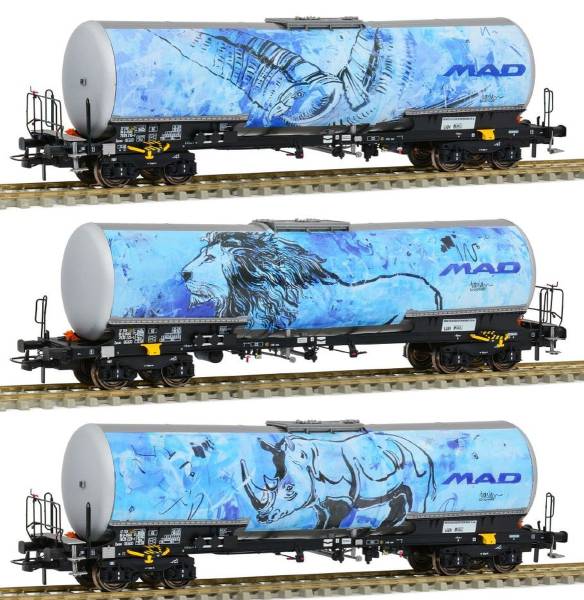 Sudexpress T783904 - 3er Set Kesselwagen Zacns der BSAS
