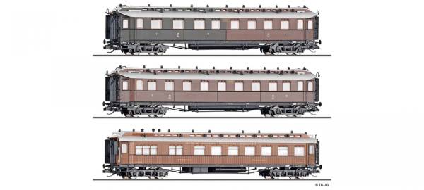 TILLIG 01085 - Reisezugwagenset Teil 2 „Preußischer Schnellzug“ der K.P.E.V.