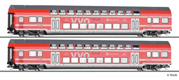 TILLIG 01093 - Reisezugwagenset „S-Bahn Dresden“ der DB AG