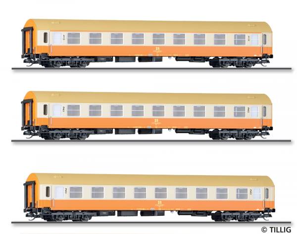 TILLIG  01804 - Personenwagenset „Städteexpress“ der DR