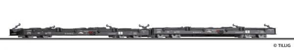 TILLIG 05973 - Güterwagenset der DR, bestehend aus zwei Schmalspur- Rollwagen Rf4