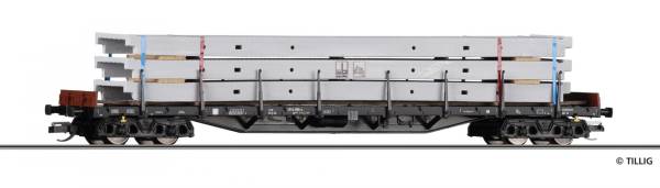Tillig 18138 - Niederbordwagen Rs 689 der DB AG, beladen mit Trogdeckenplatten