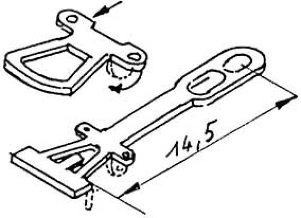 Weinert 86201 - Geätzte Kupplung, 14,5 mm lang