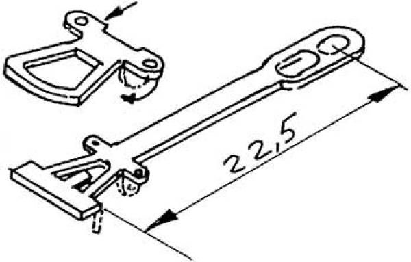 Weinert 86203 - Geätzte Kupplung, 22,5 mm lang