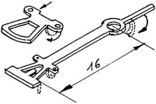 Weinert 86204 - Geätzte Kupplung, 16,0 mm lang