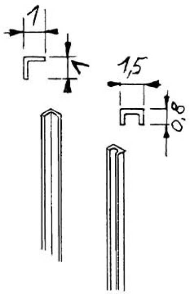 Weinert 9273 - Winkel-Profile 100 mm × 1,0 mm × 1,0 mm