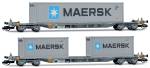 Arnold HN9765 - 2er Set Containertragwagen der Novatrans, MAERSK