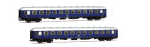 Rivarossi HR4415 - 2-tlg. Set Liegewagen Bcm 243 der DB, blaue Farbgebung