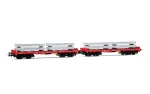 Rivarossi HR6702 - 2-tlg. Set Rungenwagen der Bauart Rmms der DBAG
