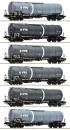 Roco 6600007 - 6-tlg. Display: Kesselwagen, Gattung Zans, der VTG