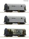 ROCO 6680023 - 3-tlg. Set: Schiebeplanenwagen der Captrain