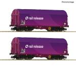 Roco 6680024 - 2-tlg. Set: Schiebeplanenwagen der Railrelease