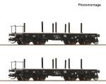 Roco 6680028 - 2-tlg. Set: Schwerlast-Flachwagen der DB