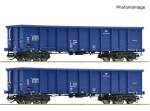 Roco 6680033- 2-tlg. Set: Offene Güterwagen der PKP Cargo