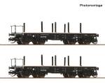 Roco 6680034 - 2-tlg. Set: Schwerlast-Flachwagen der DRG