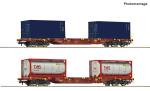 Roco 6600364 – 2-tlg. Set: Containertragwagen, Touax
