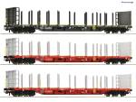 Roco 6600371 – 3-tlg. Set: Holztransportwagen, ÖBB