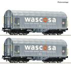 Roco 6600389 – 2-tlg. Set: Schiebeplanenwagen, Wascosa