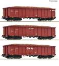 Roco 6600429 – 3-tlg. Set: Offene Güterwagen, AAE/VTG