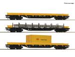 Roco 6600430 – 3-tlg. Set: Rungenwagen, DB Bahnbau
