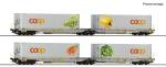 Roco 6600464 – 2-tlg. Set: Doppeltaschen-Gelenkwagen T2000, railCare