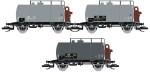Saxonia 120112-2 - 3er Set Kesselwagen Deutz mit Bremserhaus der DR, grau