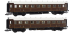 Saxonia 120175 - 2er Set Personenwagen C4Ü Sa 07 K.Sächs.Sts.E.B., mit Beleuchtung