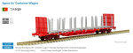 Sudexpress S4552018 - Containerwagen Sgnss Takargo 018 60', Innofreight Timber Stanchions