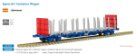 Sudexpress S4552068 - Containerwagen Sgnss Captrain 068 60', Innofreight Timber Stanchions