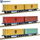 Sudexpress S854005 - 3er Set Containerwagen Sggrrs 80 der innofright